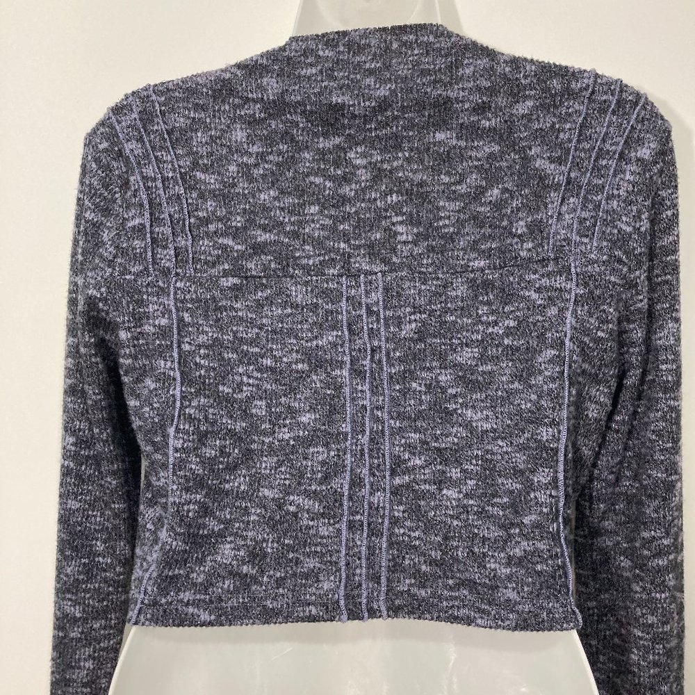 Urban Outfitters Out From Under Tripp Cropped Mock Neck Top Gray Waffle Knit L - Picture 3 of 10